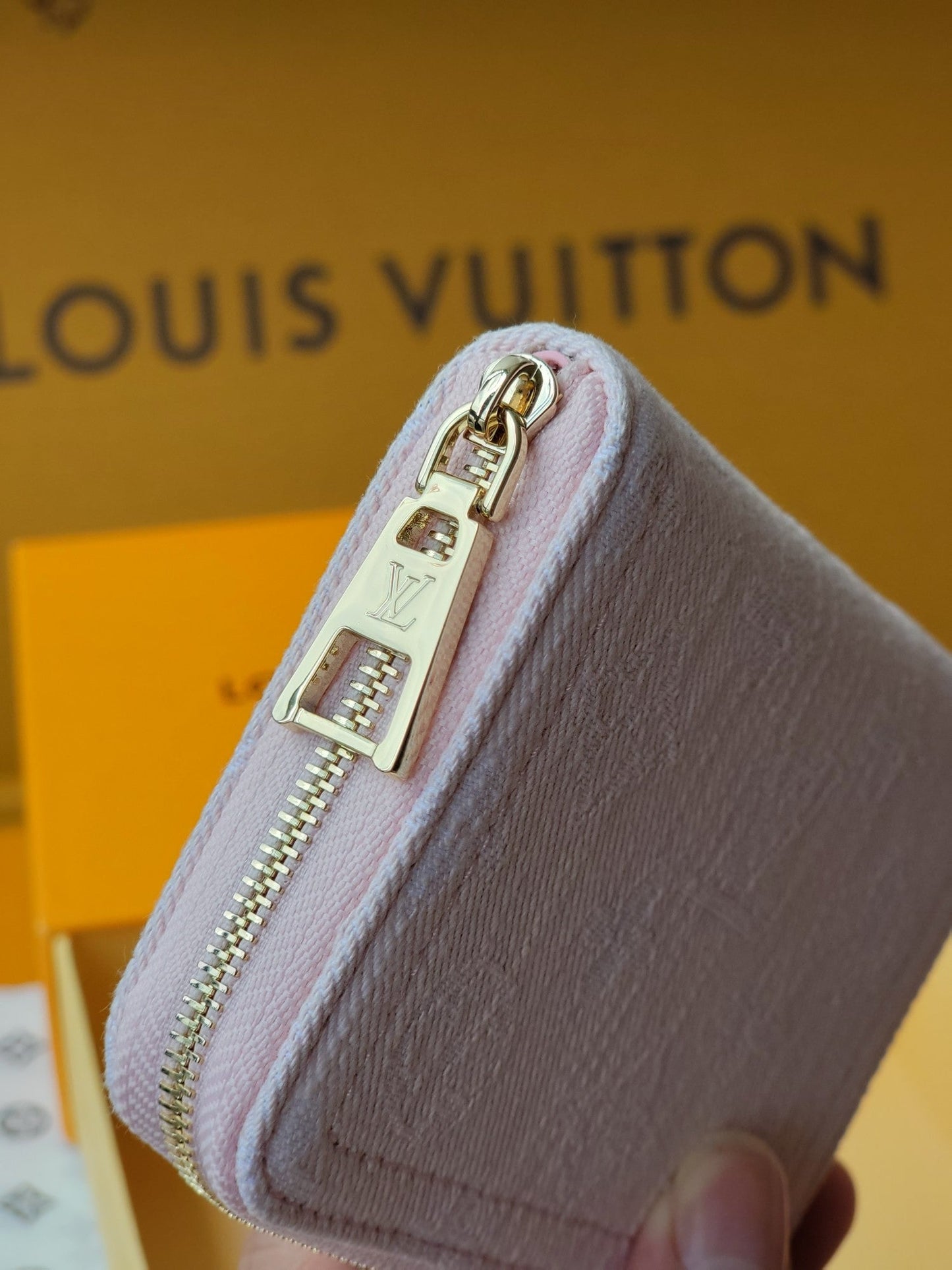 LV Zippy Coin Purse Pink Monogram Denim - Light GHW mysite