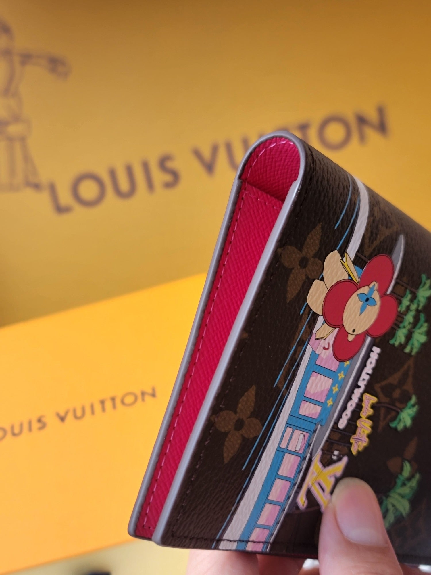 LV Passport Cover Pink Monogram Vivienne Fuchsia mysite