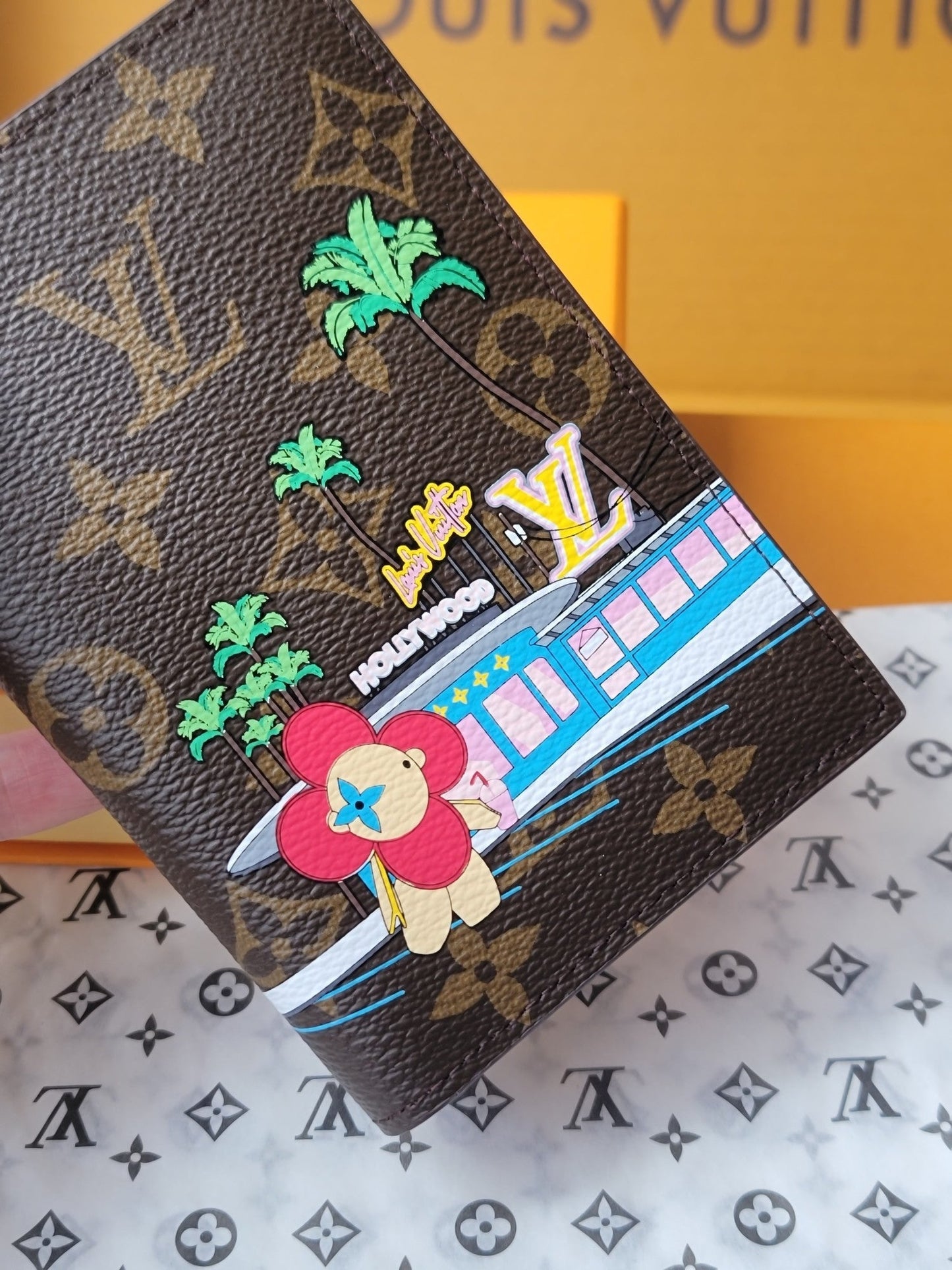 LV Passport Cover Pink Monogram Vivienne Fuchsia mysite