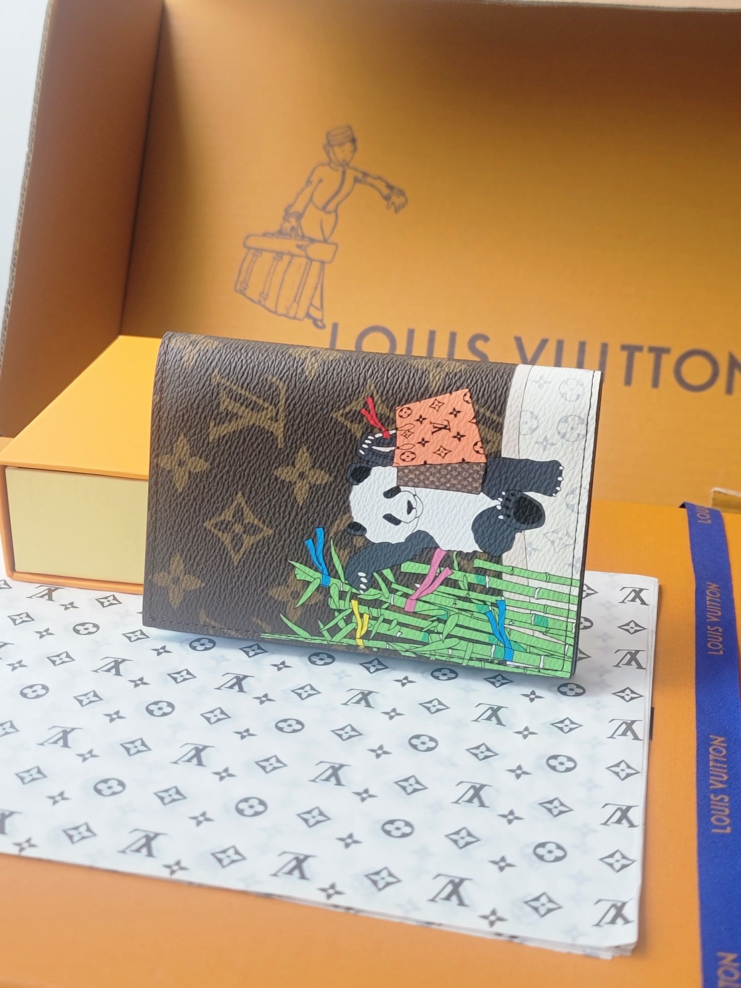 LV Passport Cover Blue Monogram Vivienne Myosotis mysite