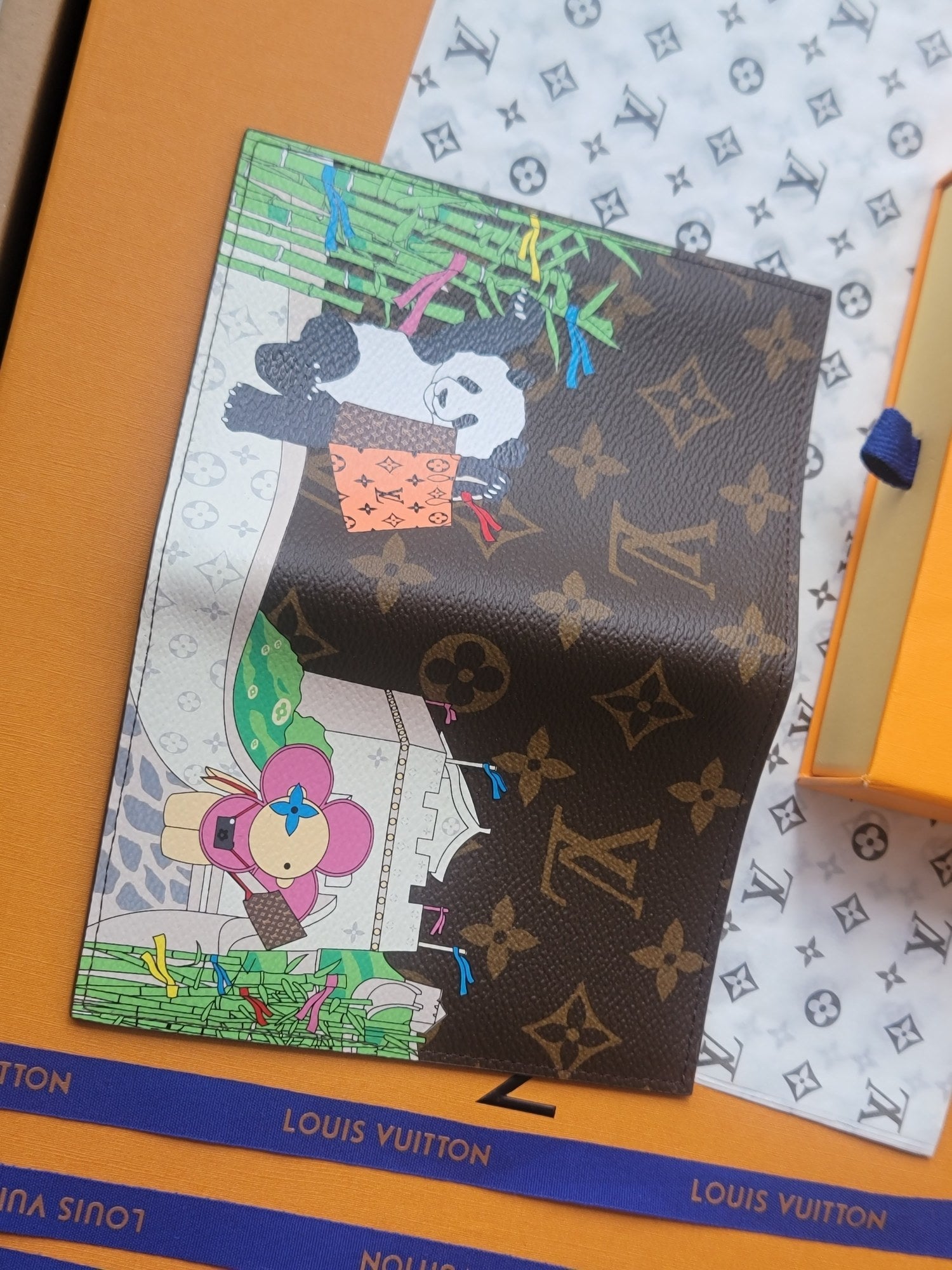 LV Passport Cover Blue Monogram Vivienne Myosotis mysite