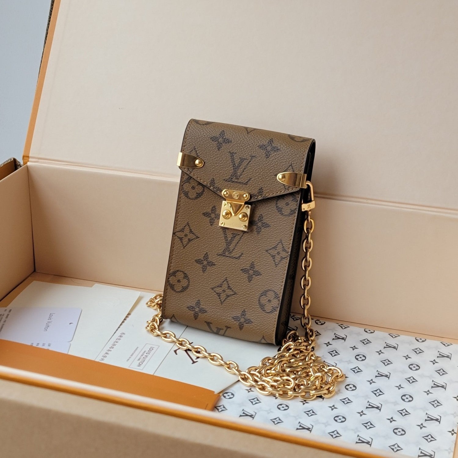 LV Phone Pouch Métis Light Brown Monogram Canvas GHW mysite