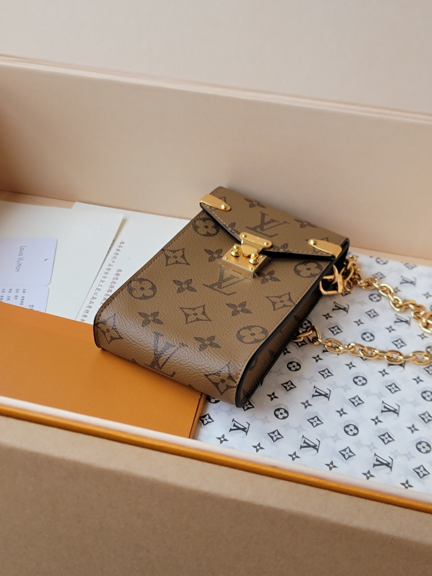 LV Phone Pouch Métis Light Brown Monogram Canvas GHW mysite