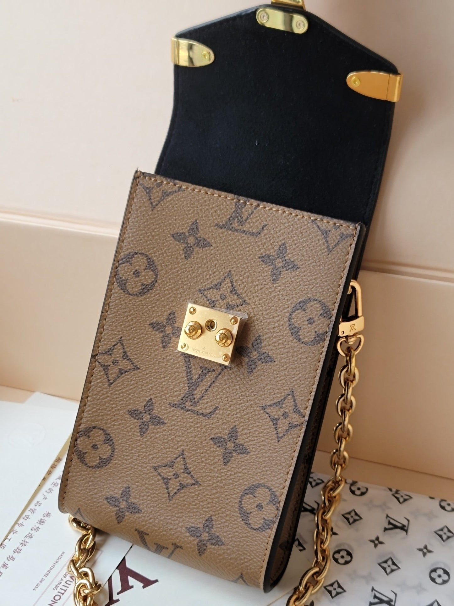 LV Phone Pouch Métis Light Brown Monogram Canvas GHW mysite