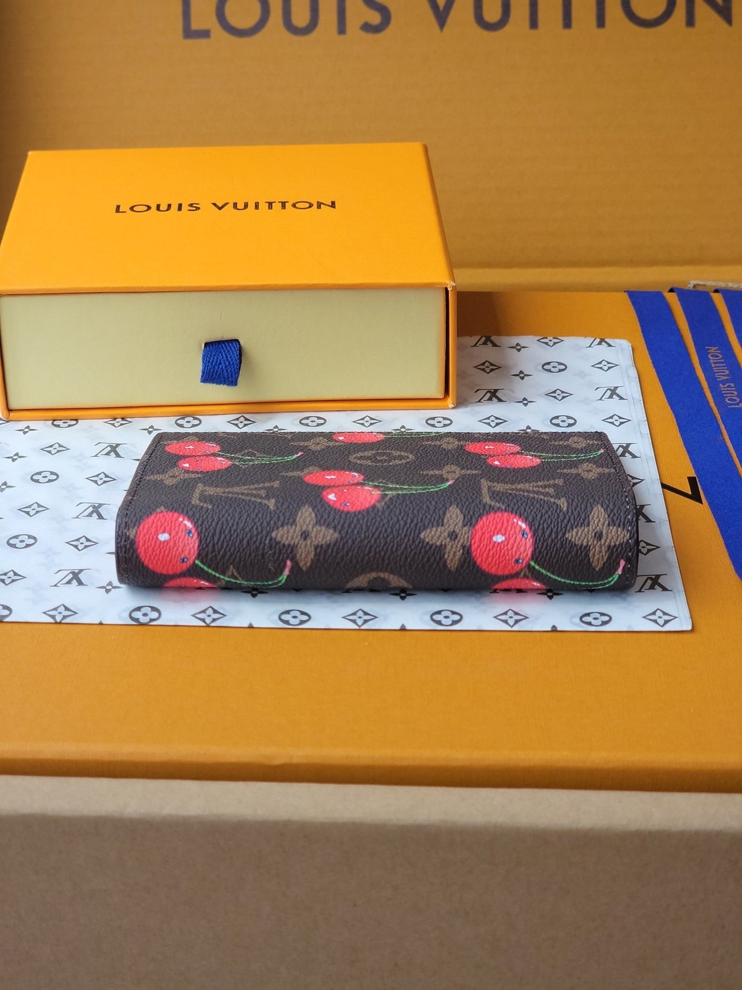 LV x TM Passport Cover Brown Monogram Canvas With Cherry Motif mysite