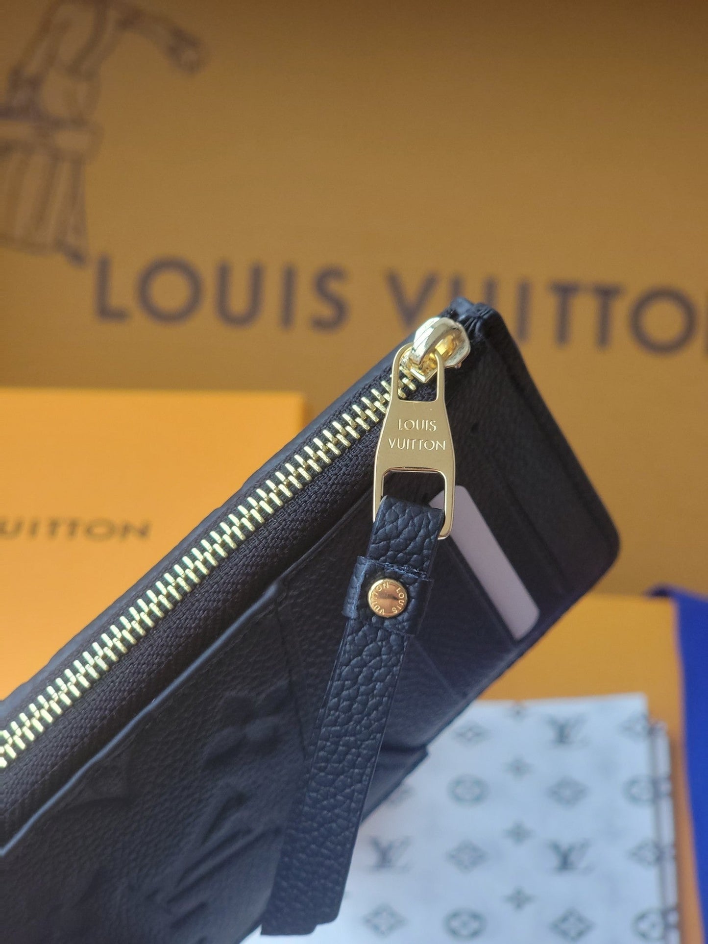 LV Card Holder Recto Verso Black Monogram Empreinte Cowhide GHW mysite