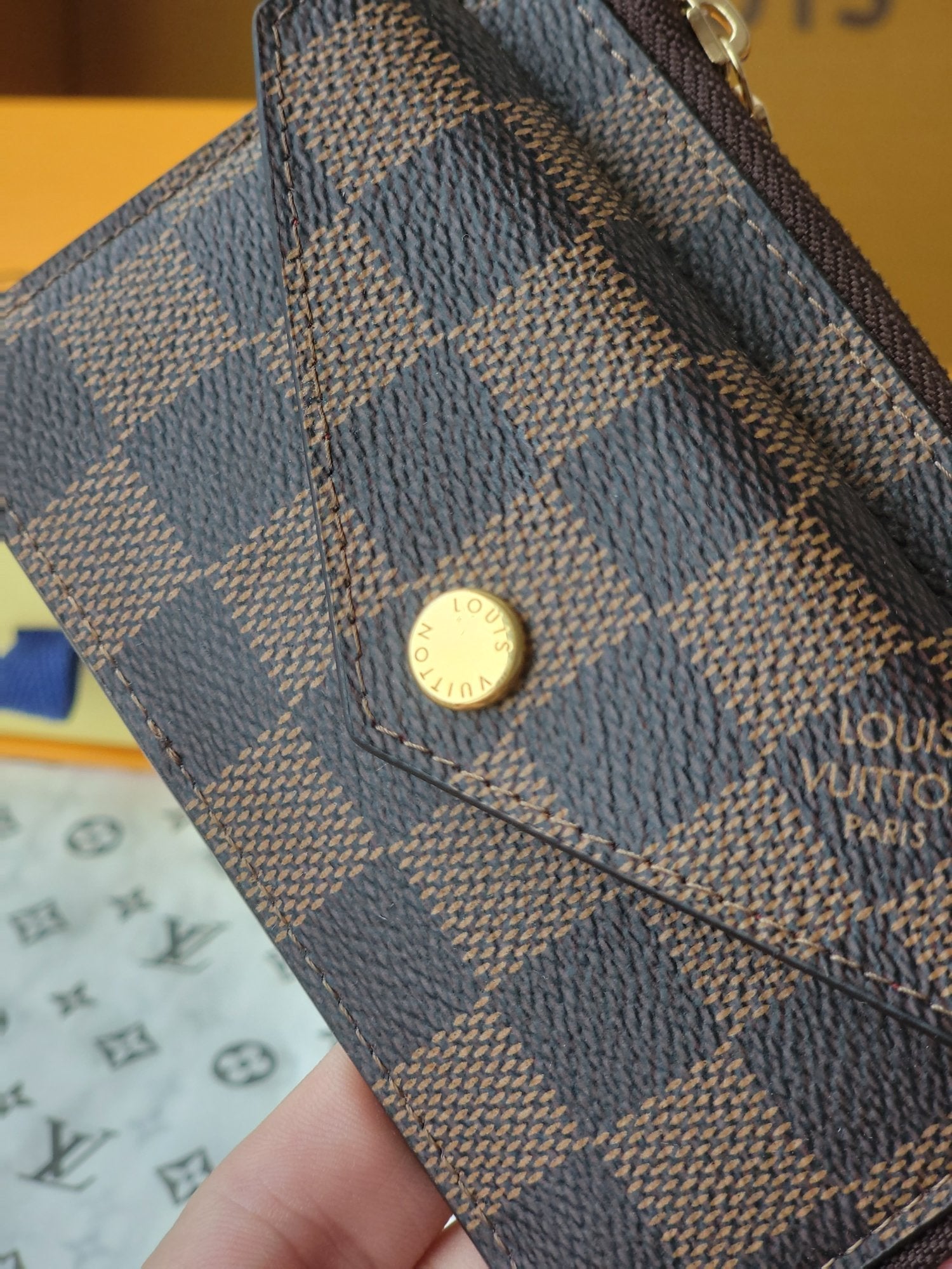 LV Card Holder Recto Verso Brown Damier Canvas & Cowhide GHW mysite