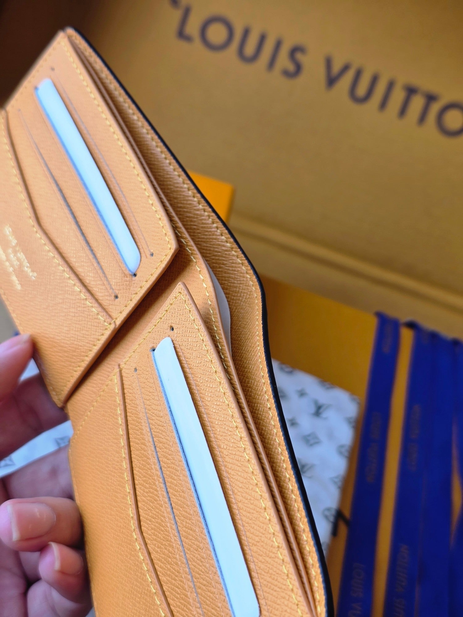 LV M25795 Multiple Wallet Dark Blue Teal Green Cowhide mysite