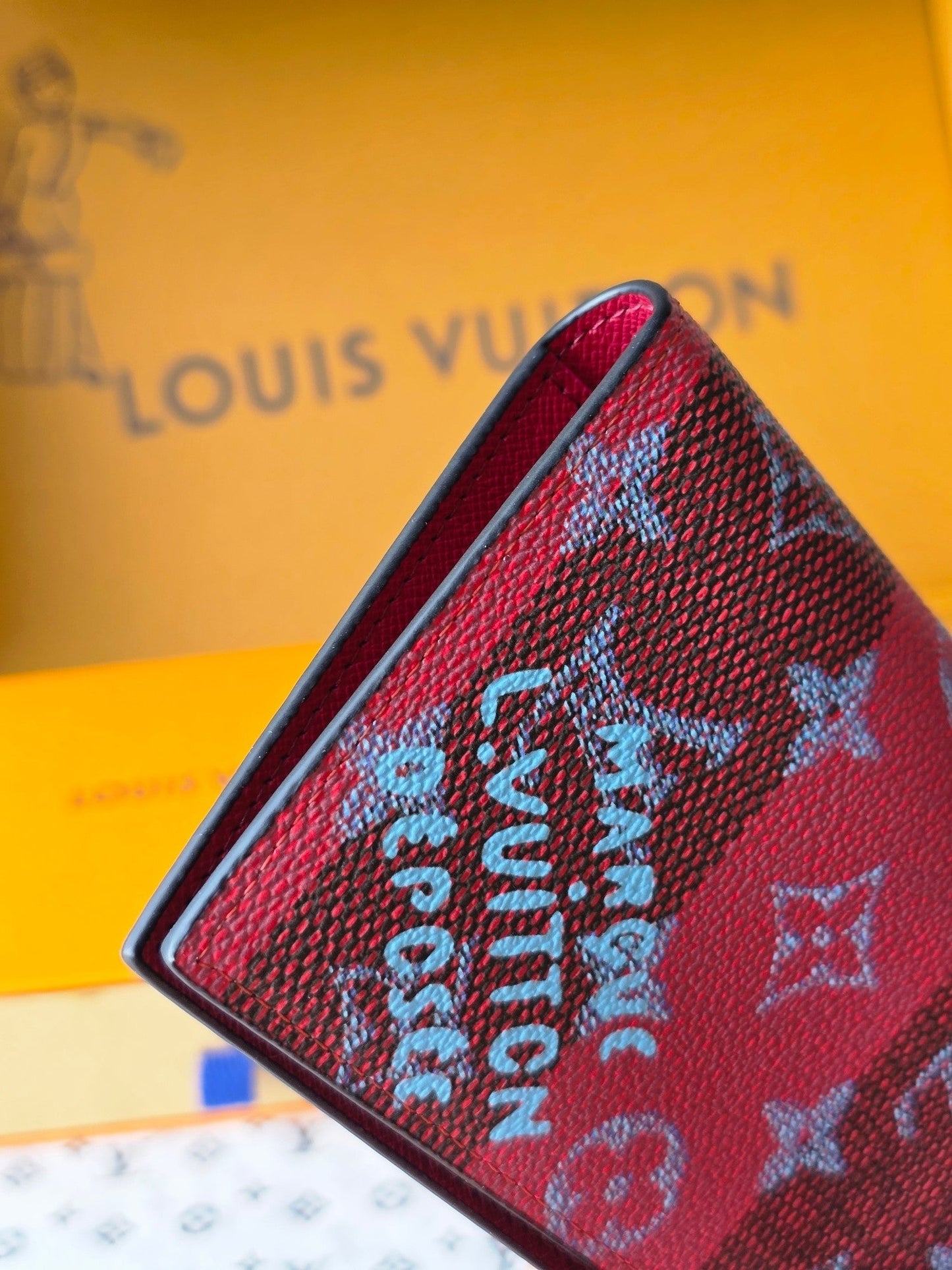 LV M26538 Passport Cover Red Black Cowhide mysite