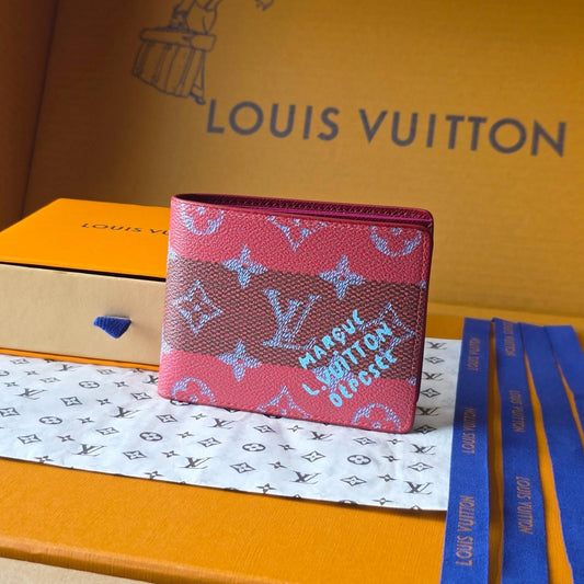 LV M25795 Multiple Wallet Red Black Cowhide mysite