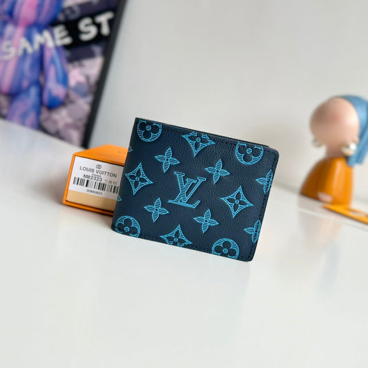 LV M82323 Multiple Wallet Navy Blue Monogram Cowhide Leather 221265 mysite