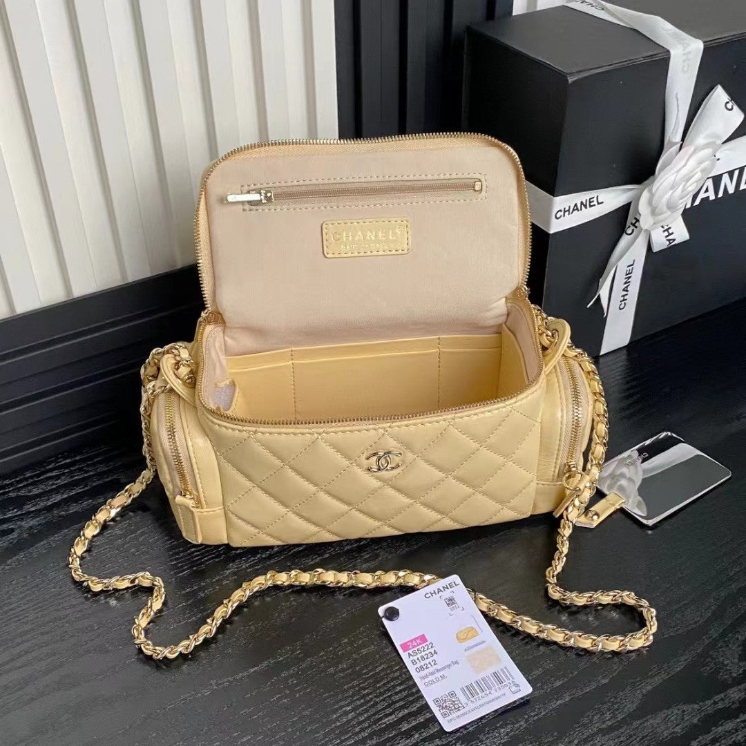 MEDIUM CAMERA BAG 23 IN BEIGE YELLOW LAMBSKIN GOLD HARDWARE mysite