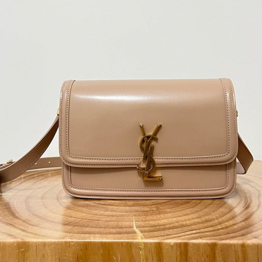 YSL Solferino Small Satchel Bag Pure Beige Gold Calfskin 339520 mysite