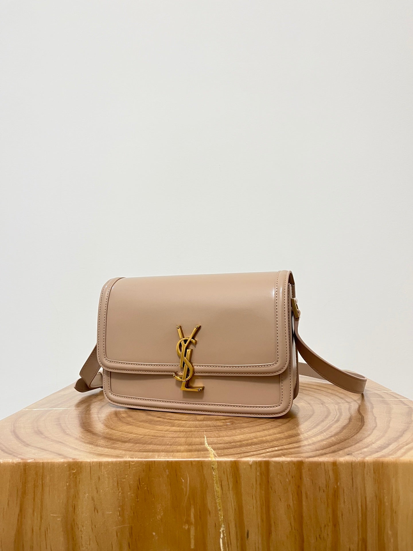 YSL Solferino Small Satchel Bag Pure Beige Gold Calfskin 339520 mysite
