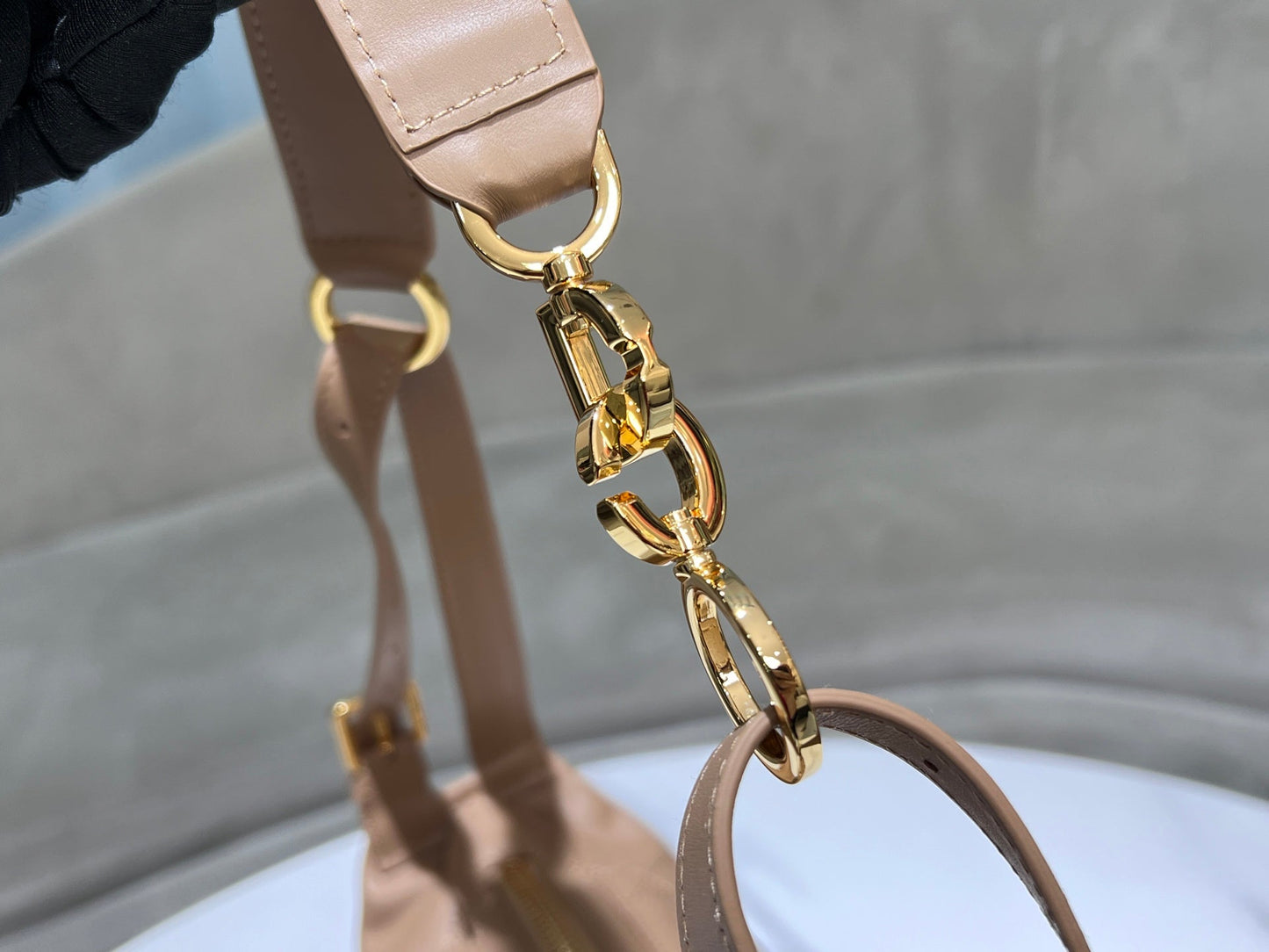 CD Hobo Bag 23 With Chain Nude Pink-Beige Calfskin mysite