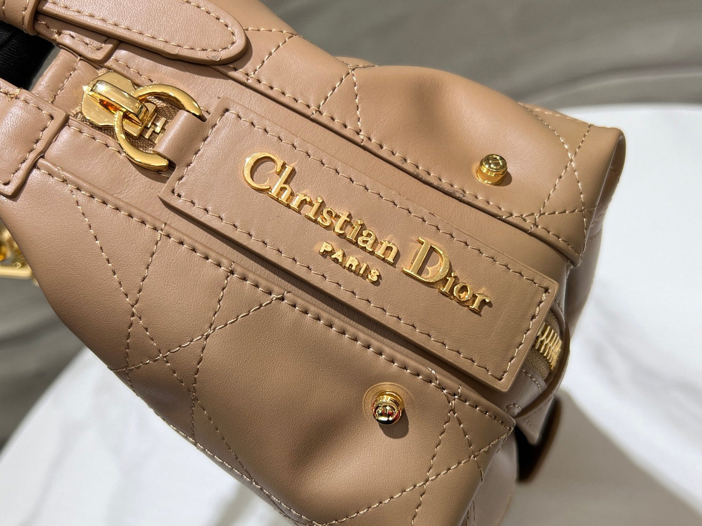 CD Hobo Bag 23 With Chain Nude Pink-Beige Calfskin mysite