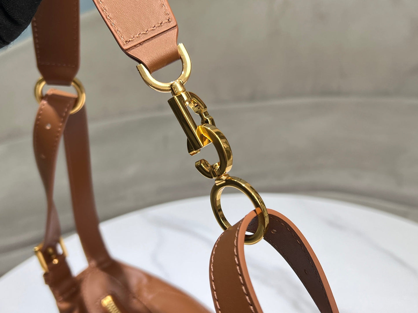 CD Hobo Bag 23 With Chain Brown Calfskin mysite