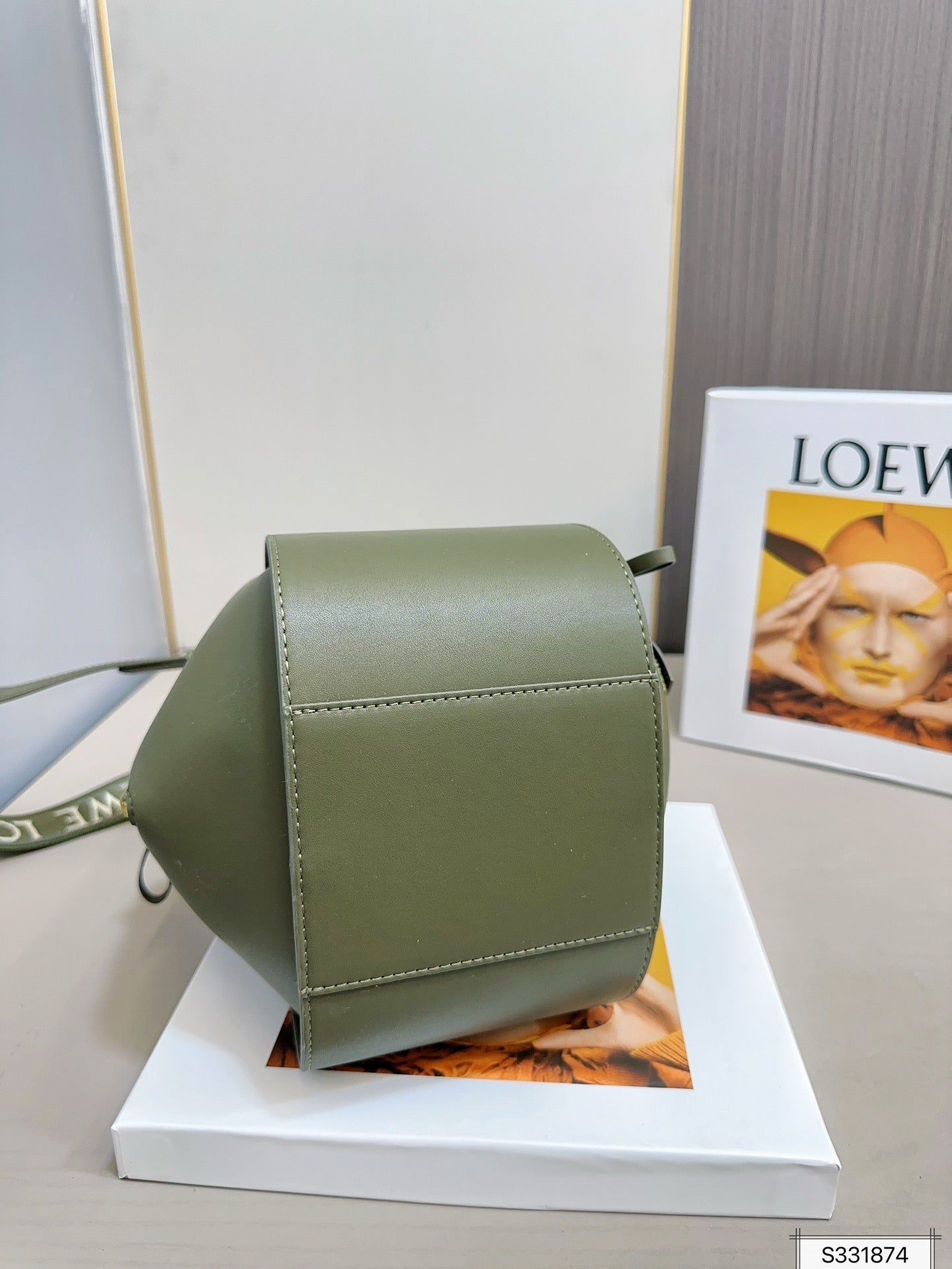 LOE COMPACT HAMMOCK 24 BAG IN OLIVE MELLOW CALFSKIN AND CANVAS mysite