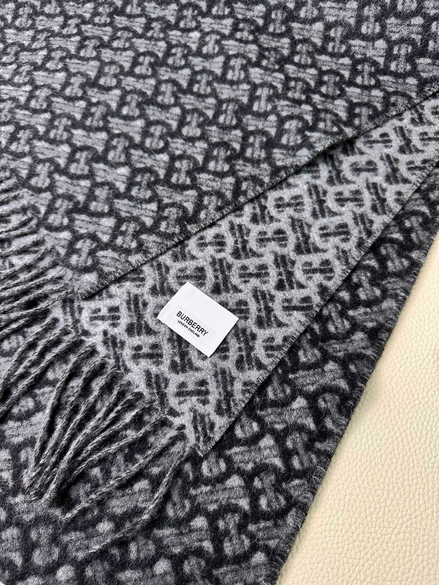 SCARF 168 CM IN DARK GRAY CASHMERE 394721 mysite