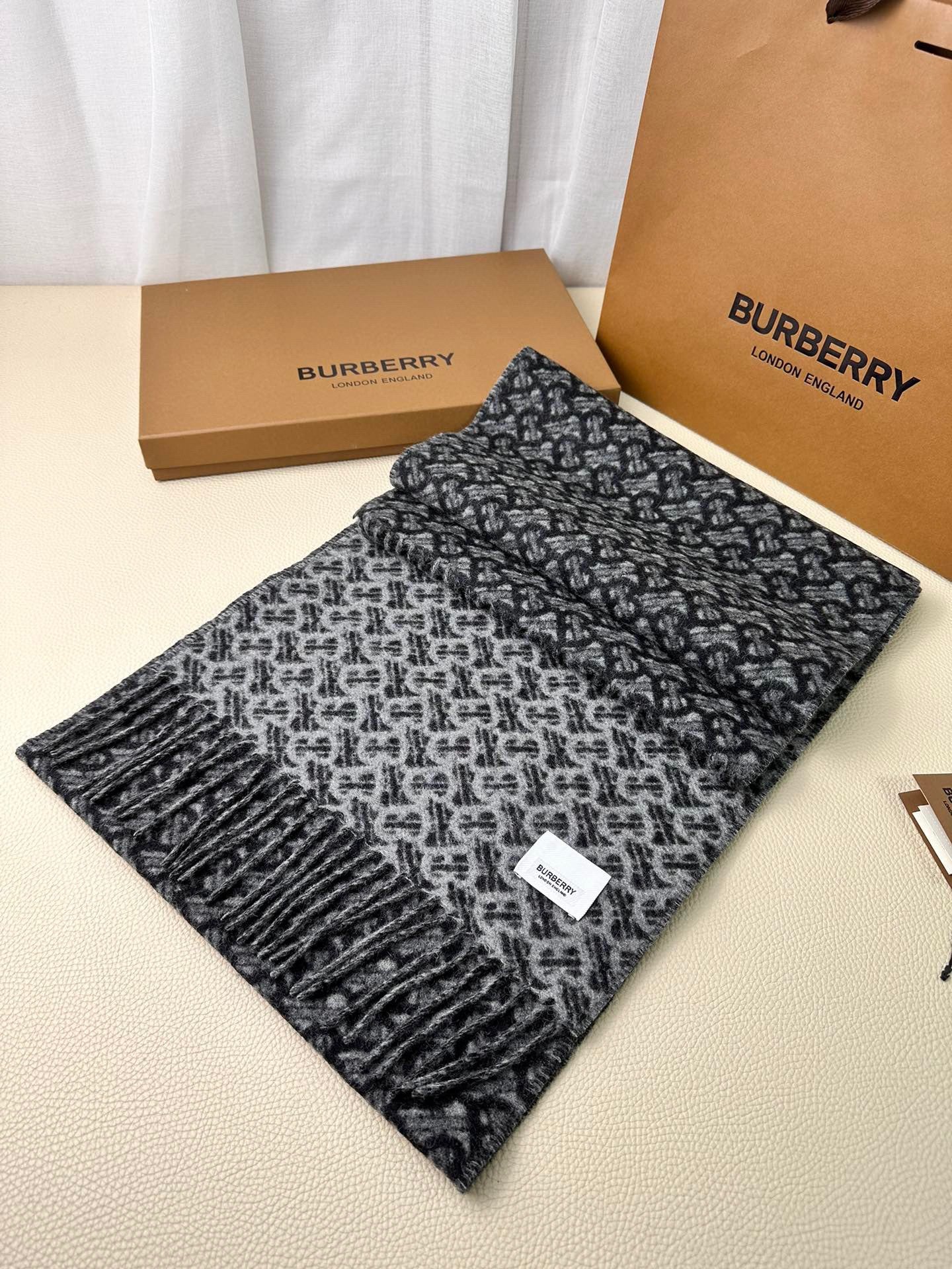 SCARF 168 CM IN DARK GRAY CASHMERE 394721 mysite