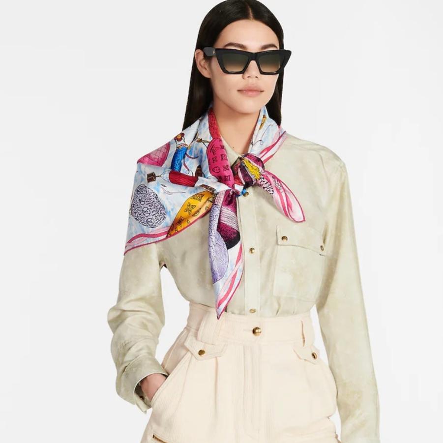 UP AND AWAY 70 CM SQUARE SILK SCARF COLORFUL 399801 mysite