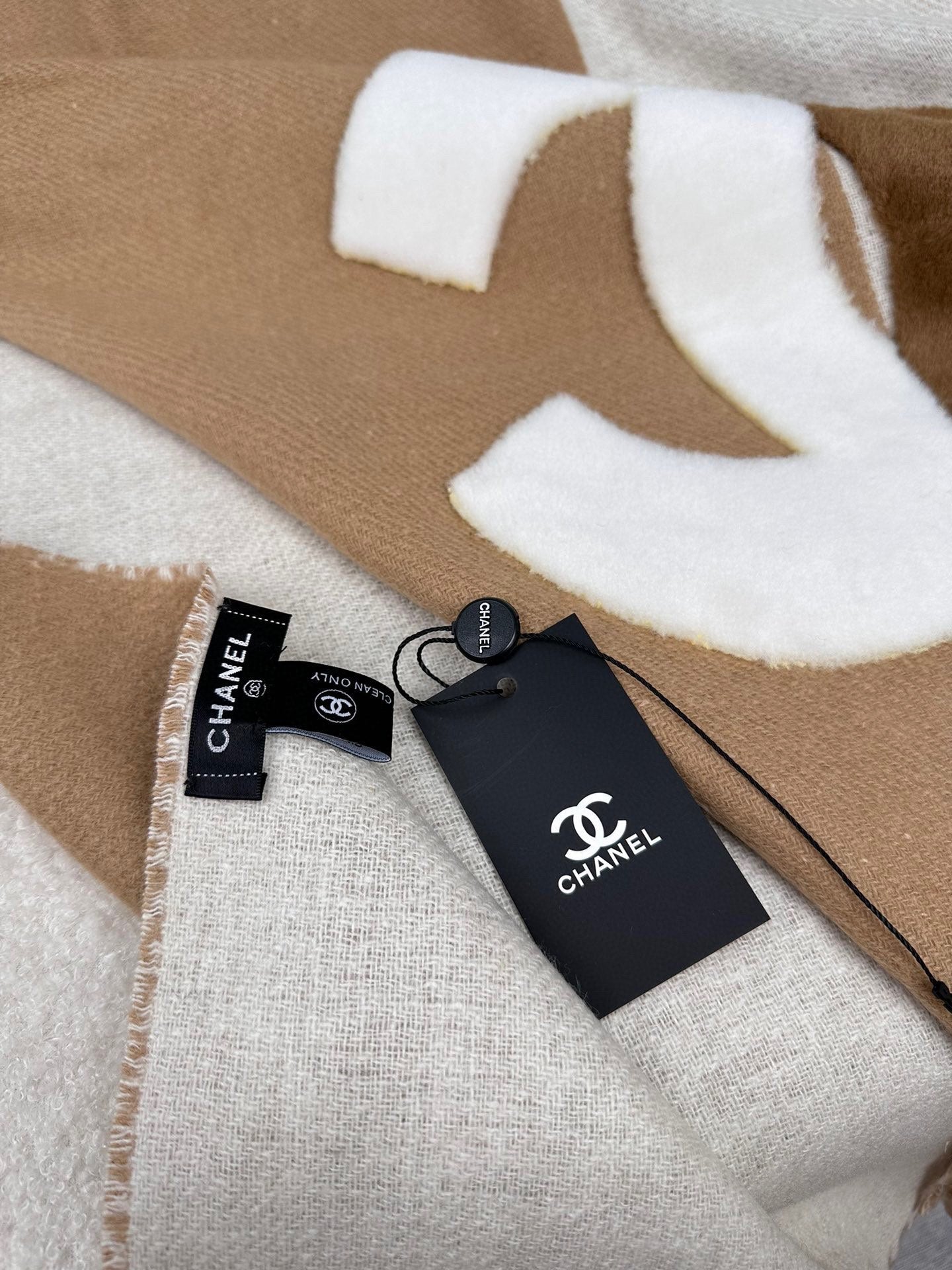 SCARF 200 CM IN CIDER BROWN MIX WHITE CASHMERE AND WOOL 399796 mysite