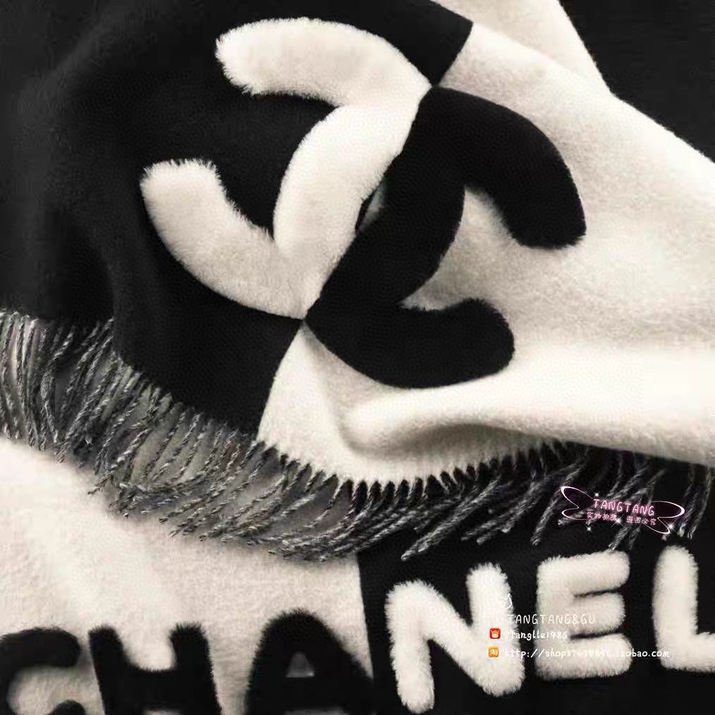 SCARF 200 CM IN BLACK MIX HARBOR GRAY CASHMERE AND WOOL 399797 mysite