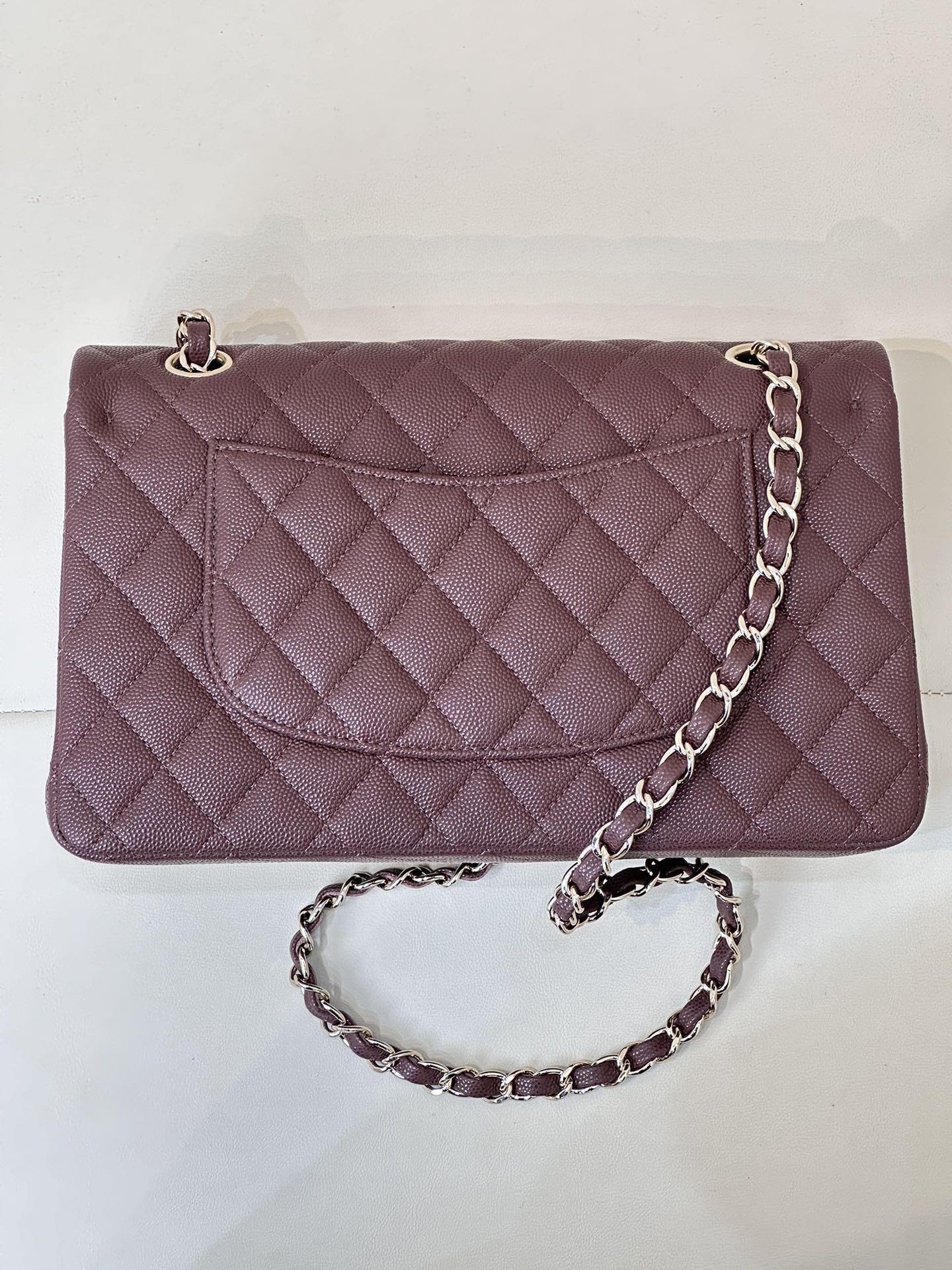 CLASSIC FLAP 25CM BURGUNDY CAVIAR LIGHT GOLD HARDWARE mysite