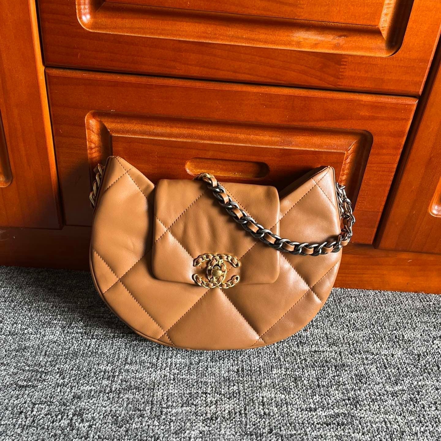 HOBO BAG 23 IN BRONZE BROWN LAMBSKIN GOLD MIX SILVER HARDWARE mysite