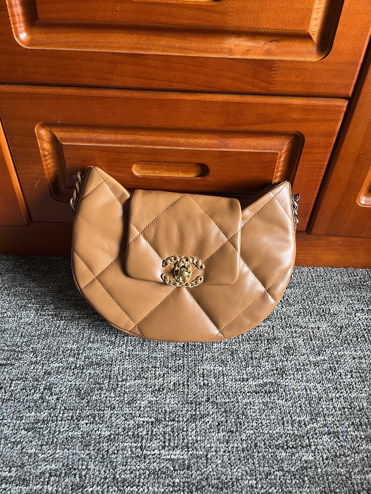 HOBO BAG 23 IN BRONZE BROWN LAMBSKIN GOLD MIX SILVER HARDWARE mysite