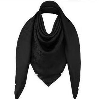 EVERMORE SCARF 140 CM IN BLACK SILK AND WOOL 396258 mysite