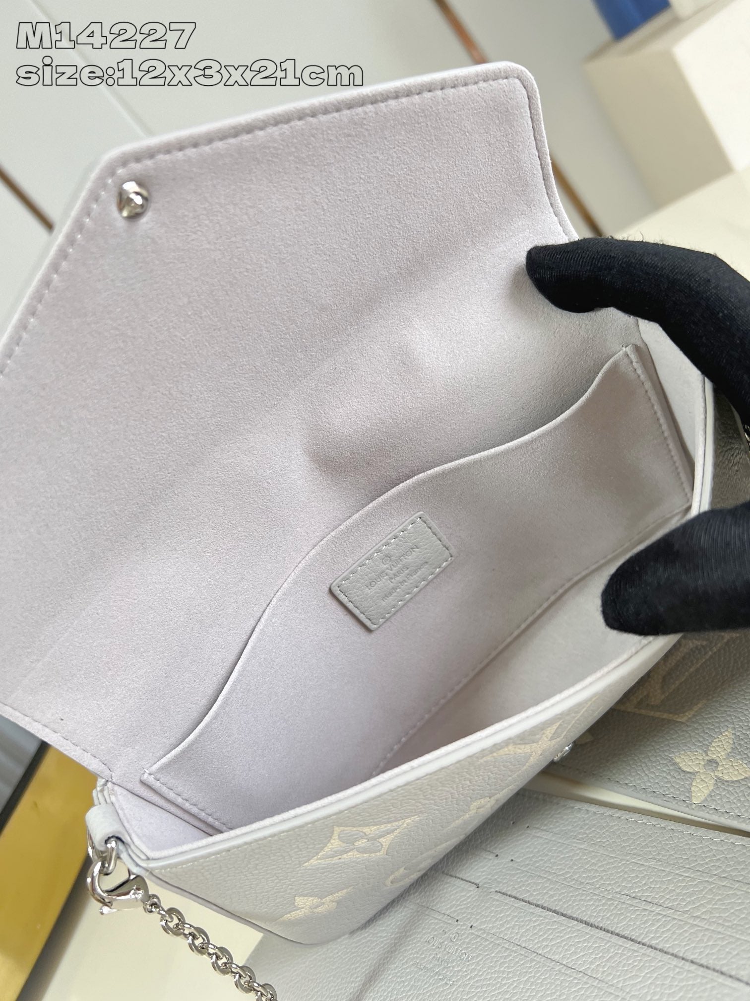 LV Pochette Felicie Brume Gray Monogram Cowhide 205525 mysite