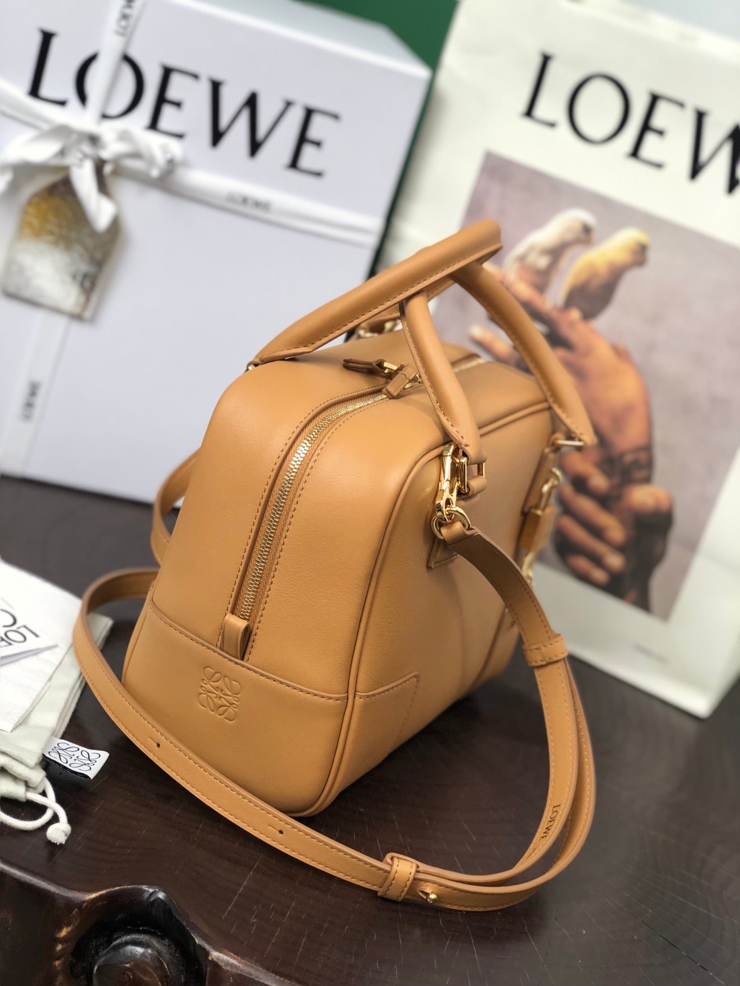 LOE AMAZONA 19 BAG IN WARM DESERT NAPPA CALFSKIN mysite