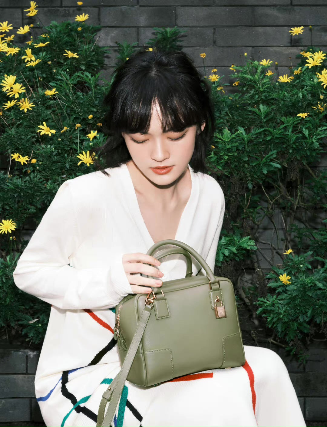 LOE AMAZONA 19 BAG IN AVOCADO GREEN NAPPA CALFSKIN mysite