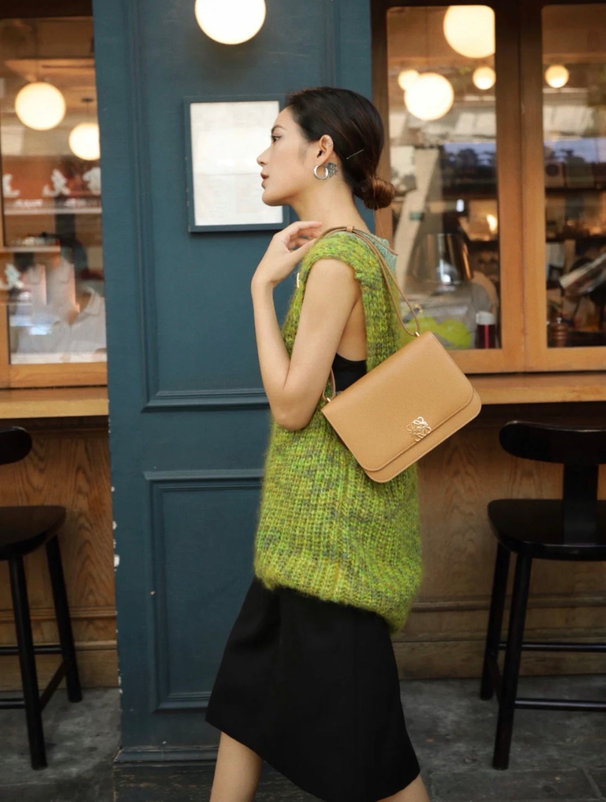 LOE GOYA BAG 23 IN COPPER BROWN CALFSKIN mysite