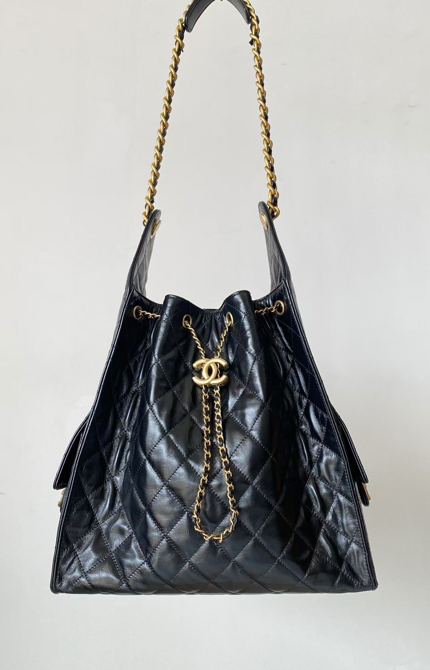 CC 25C Hobo Bags 40cm Black Calfskin mysite