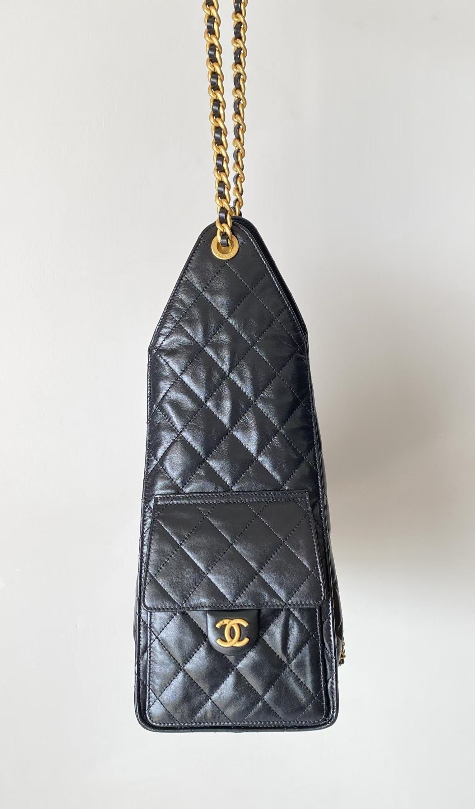 CC 25C Hobo Bags 40cm Black Calfskin mysite