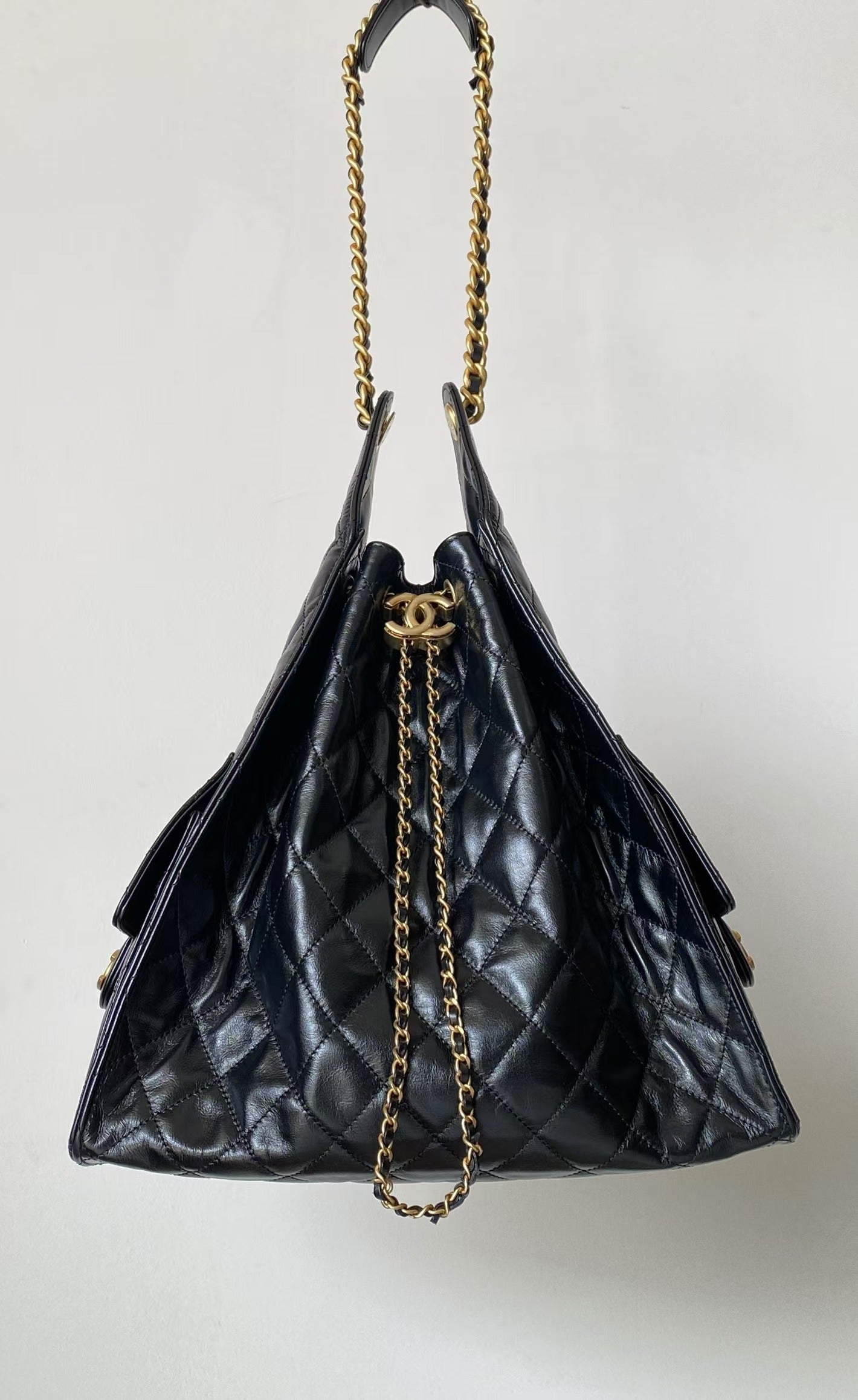 CC 25C Hobo Bags 40cm Black Calfskin mysite