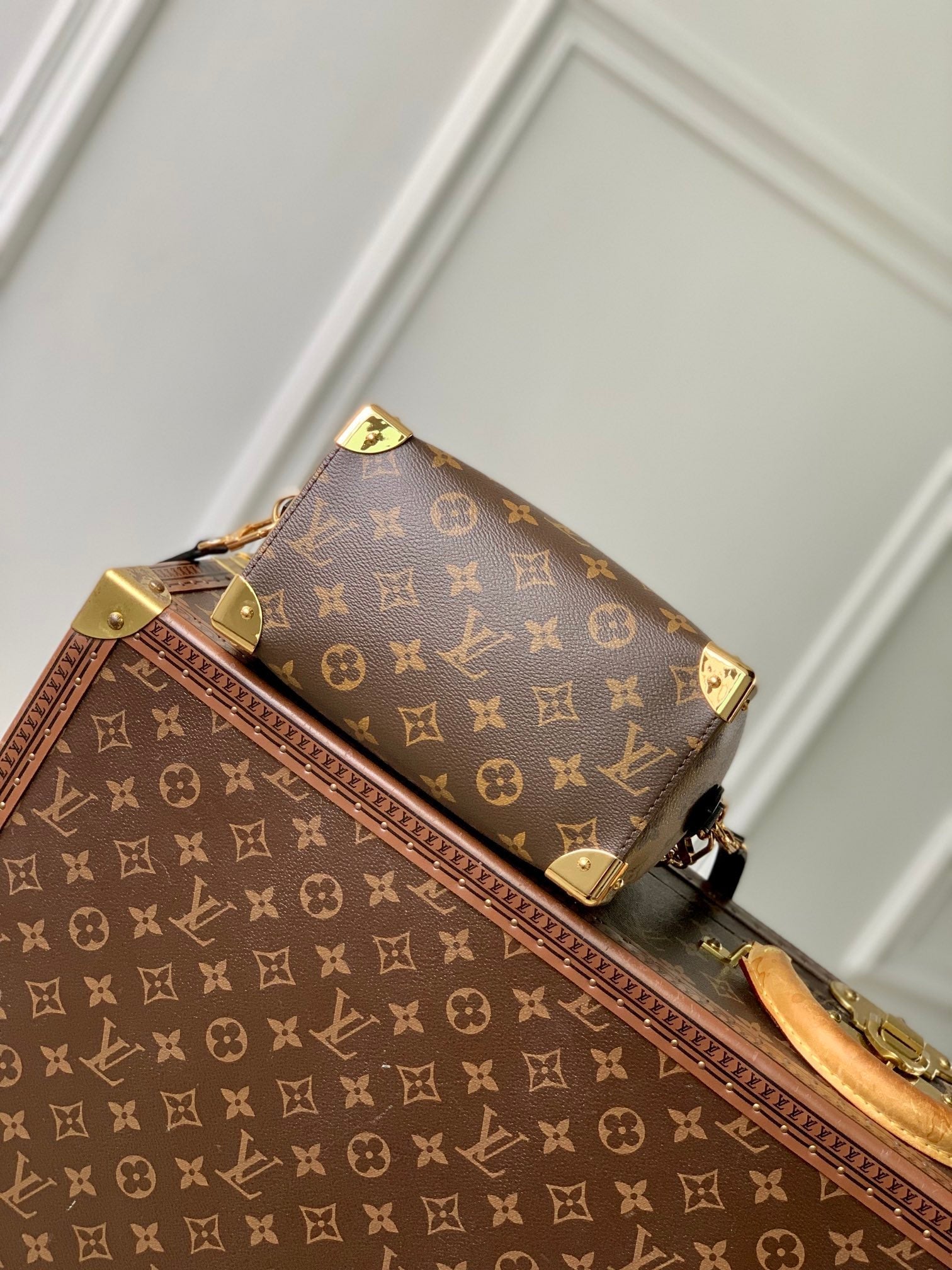 Lv Speedy Trunk 20 Black Brown Monogram mysite