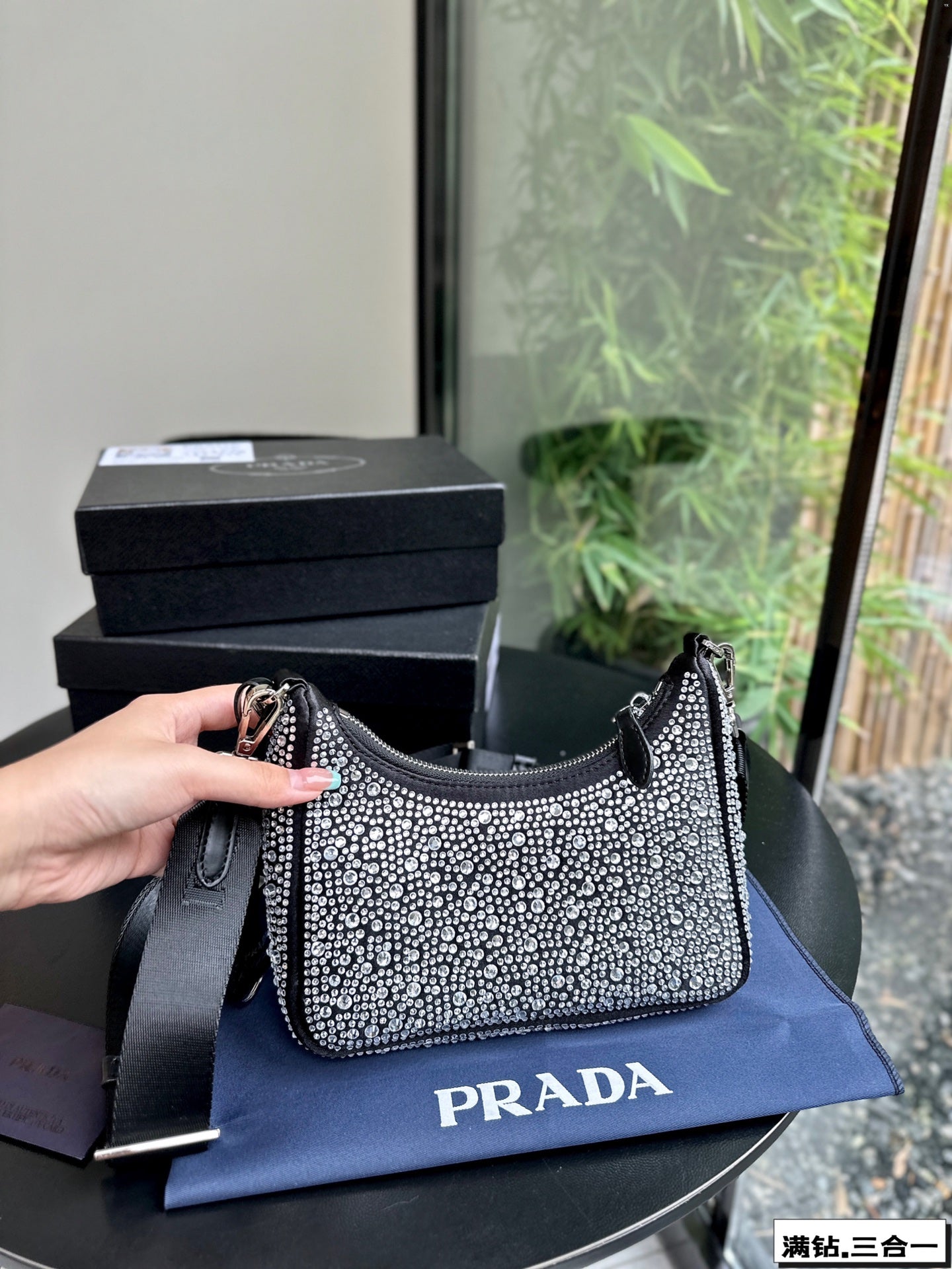 PRA 22 SATIN MINI-BAG WITH FULLY RHINSTONES mysite