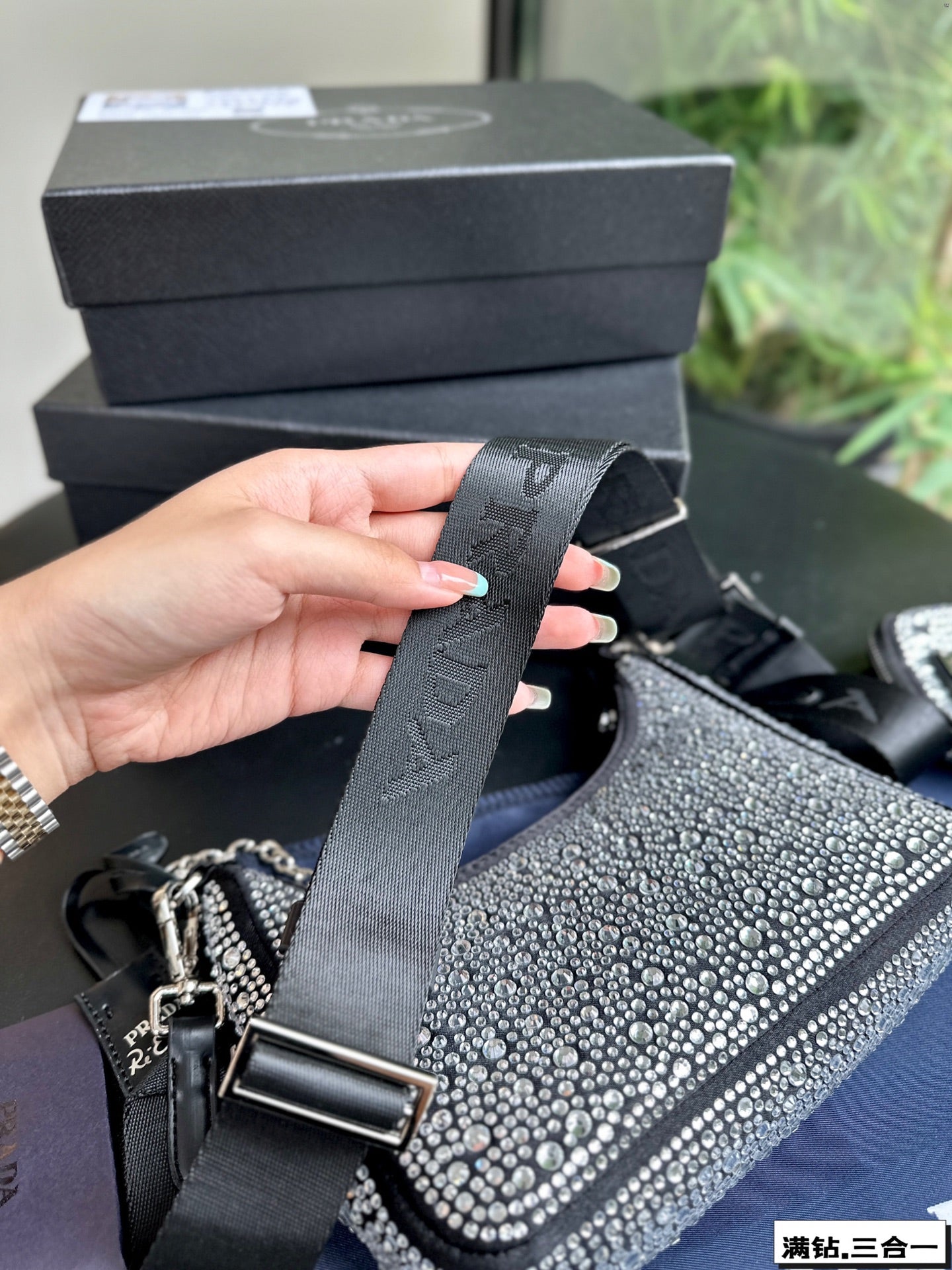 PRA 22 SATIN MINI-BAG WITH FULLY RHINSTONES mysite