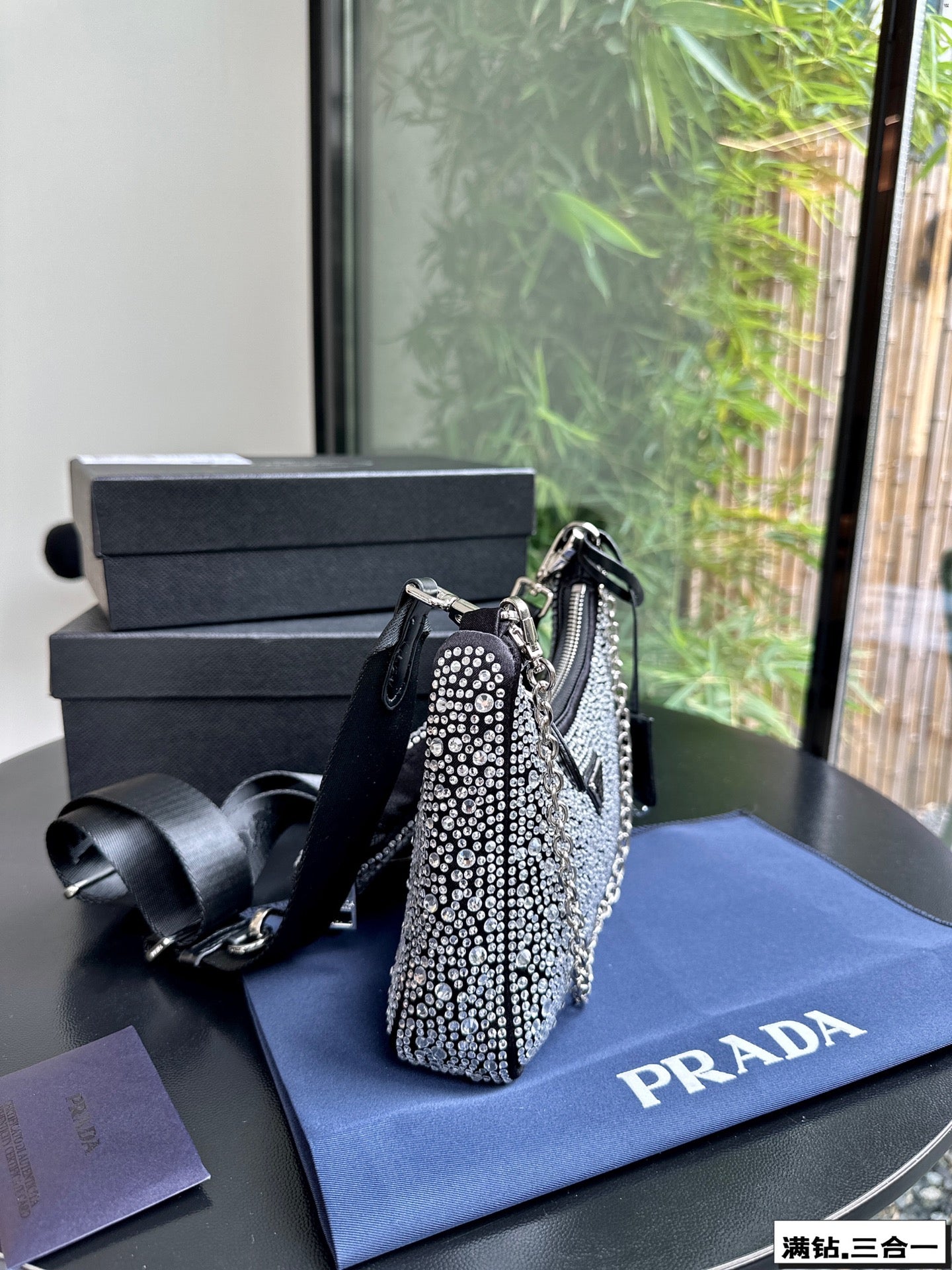 PRA 22 SATIN MINI-BAG WITH FULLY RHINSTONES mysite