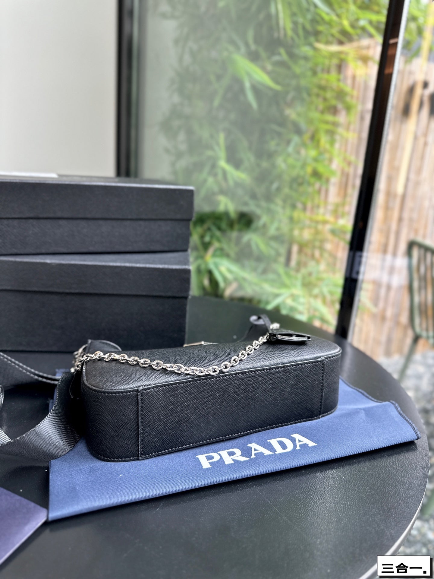 PRA 22 BAG IN BLACK SATIN WITH RHINSTONE SILVER HARDWARE mysite