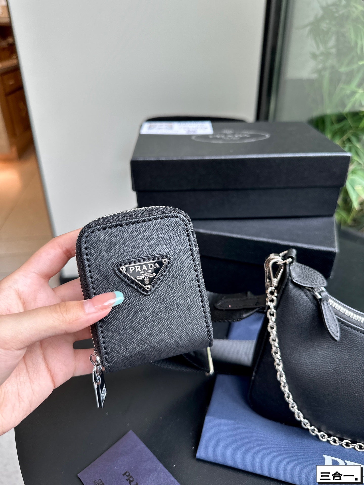 PRA 22 BAG IN BLACK SATIN WITH RHINSTONE SILVER HARDWARE mysite