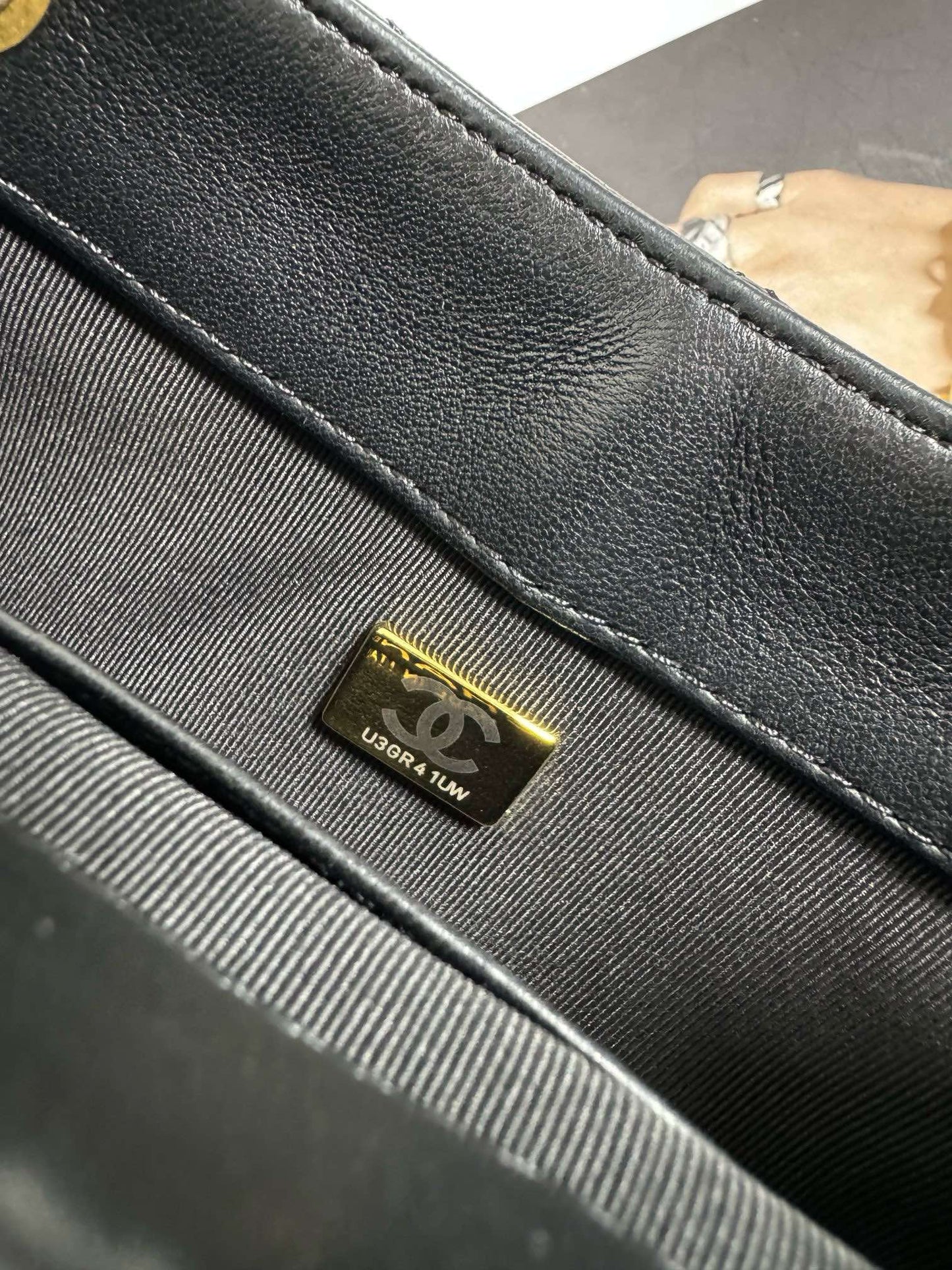 24c cc hobo bag 20cm black lambskin gold hardware mysite