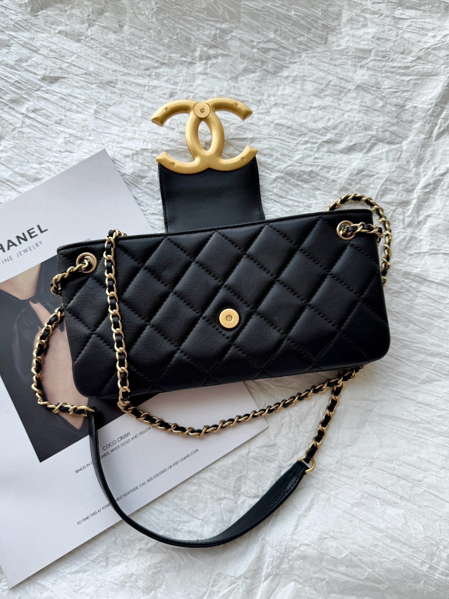 24c cc baguette bag black lambskin gold hardware mysite