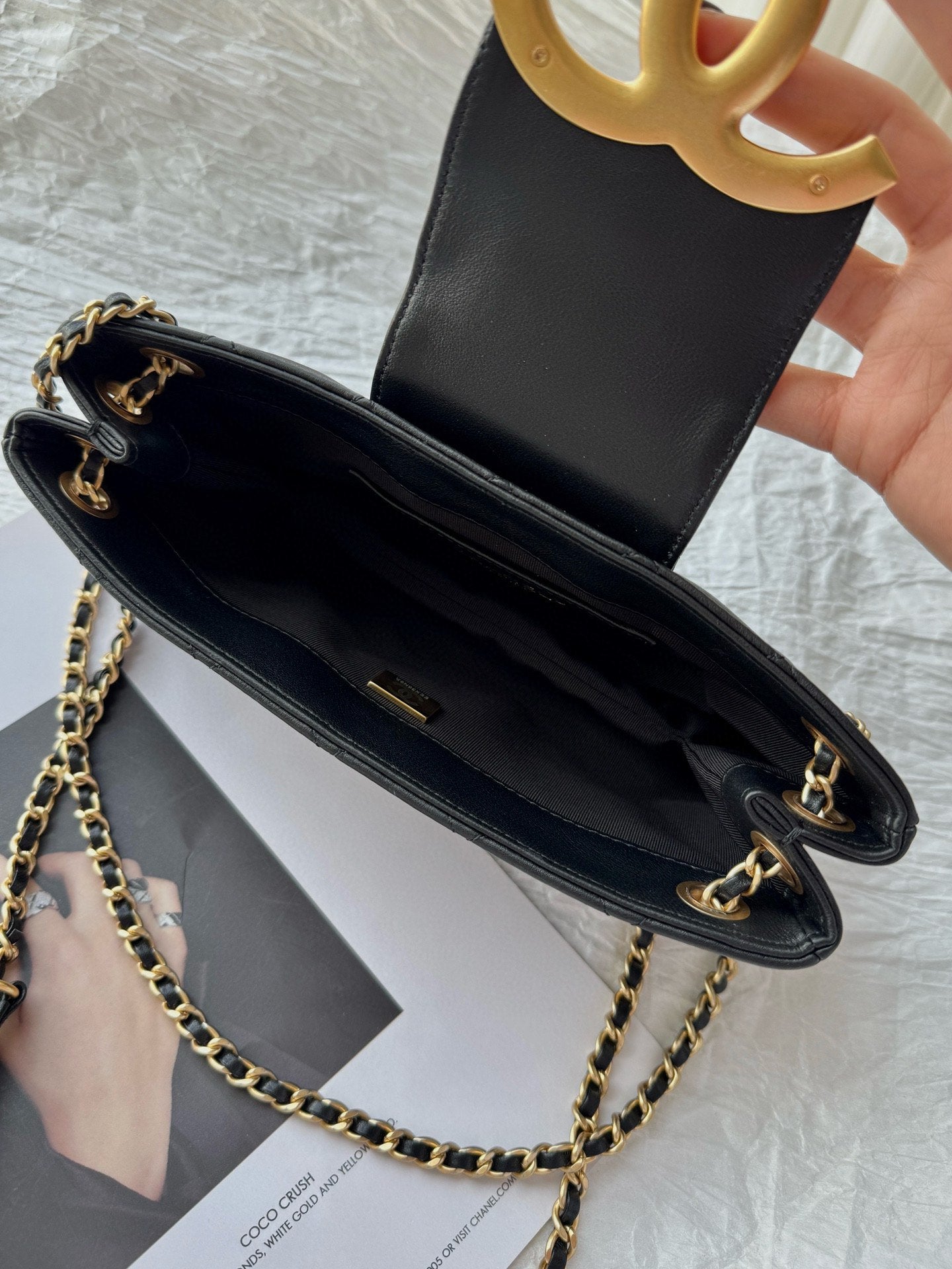 24c cc baguette bag black lambskin gold hardware mysite