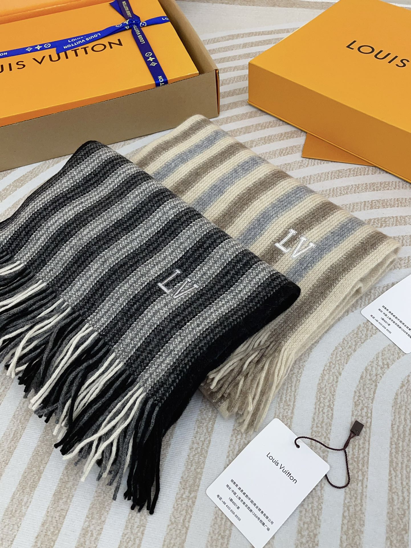 KNITTED SCARF 180 CM IN COLORFUL CASHMERE 388178 mysite