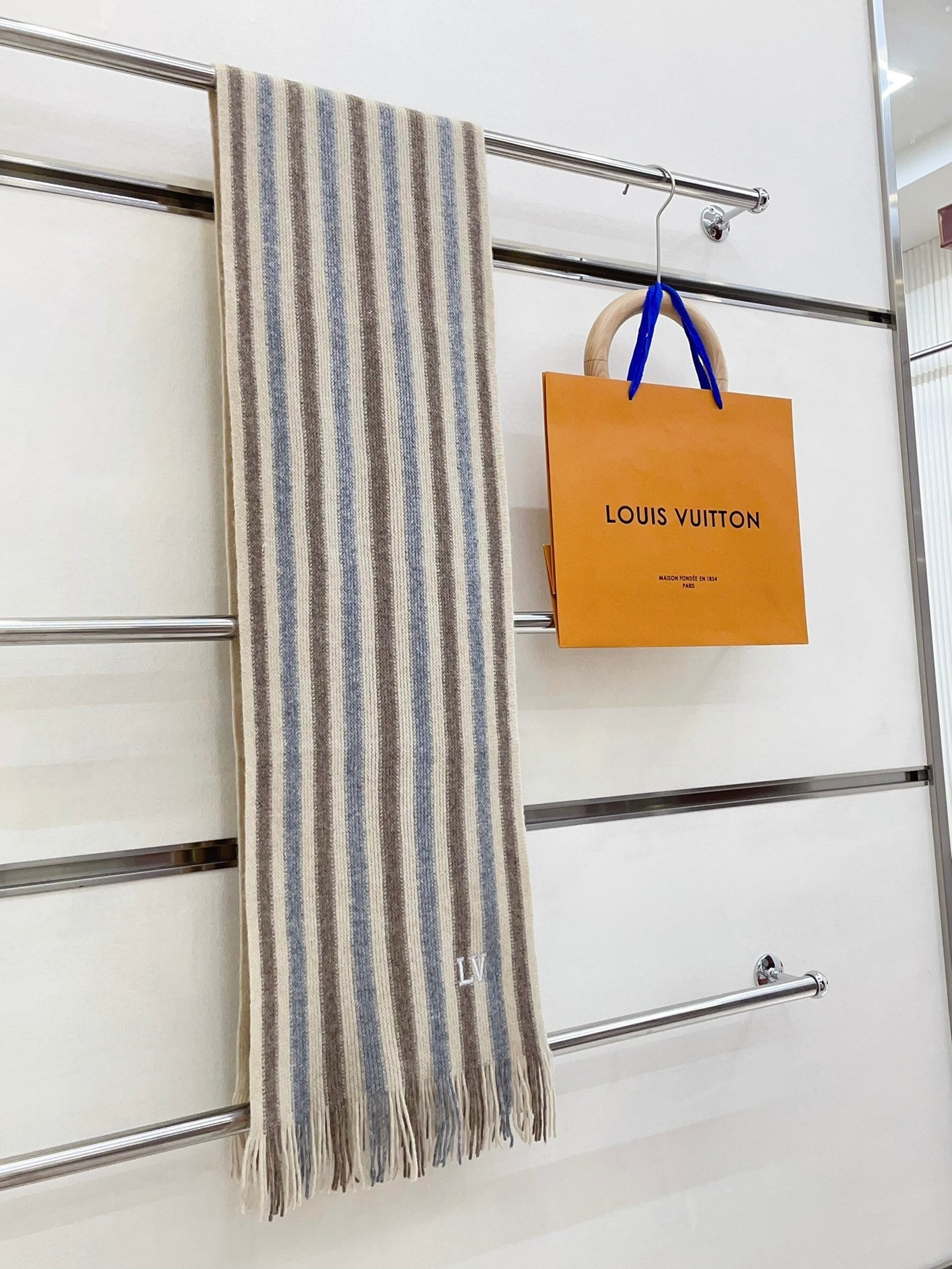 KNITTED SCARF 180 CM IN COLORFUL CASHMERE 388178 mysite