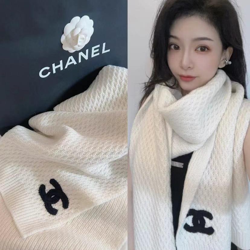 SCARF 190 CM IN WHITE CASHMERE 393183 mysite